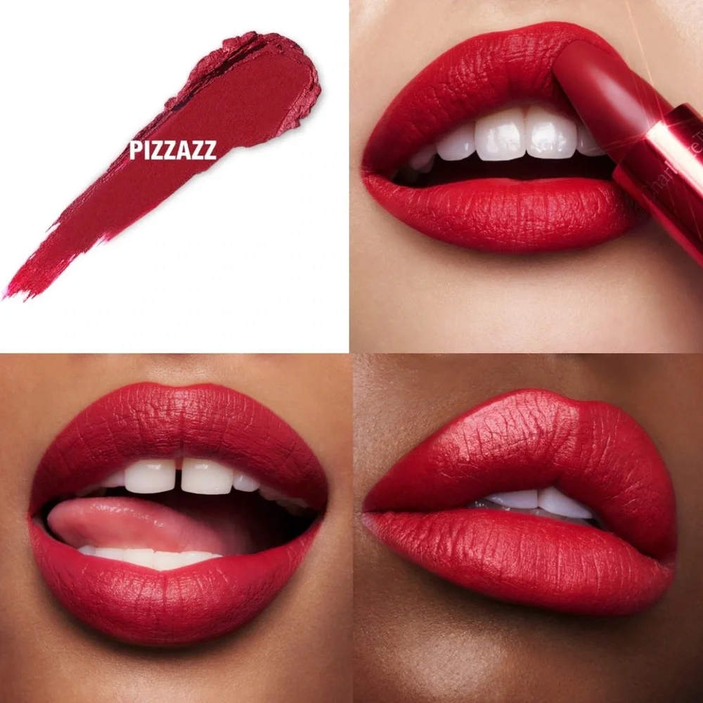 NIB Charlotte Tilbury Matte Revolution Hydrating Lipsticks in Pizzazz - Red